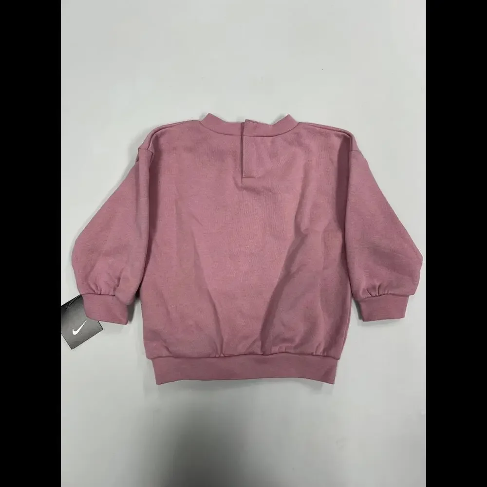 Nike Girls' Glitter Logo Pink Sweatshirt